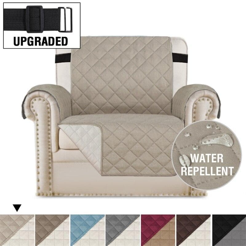 Waterdichte Ruitstof Bankhoes Antislip Sofa Fauteuilhoezen Luxe Opvouwbare Woonkamer Sofa's Slipcover voor 1/2/3/4 Zits lichtgroene kleur