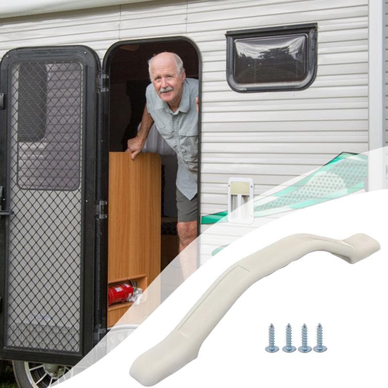 Camper Deurhendel Grijpbeugel Auto Toegangsdeur Hulpgreep Robuuste Antislip Stijlvolle Veilige Camper Leuning Met 4 Schroeven Voor Treden