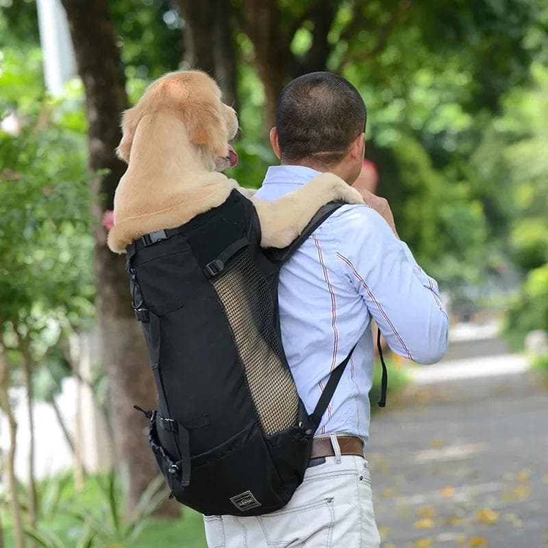 Ademende Hondenmand Tas voor Grote Honden Golden Retriever Bulldog Rugzak Verstelbaar Grote Hond Reistassen Huisdieren Producten blauw