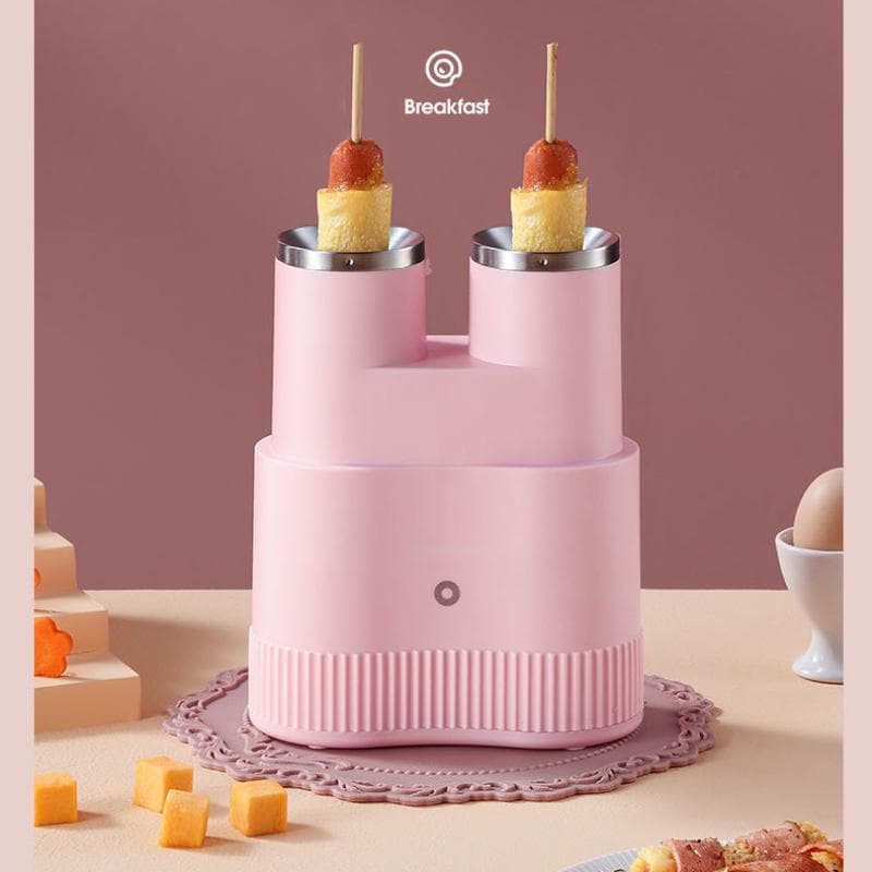 Huishoudelijke Loempia Machine Mini Dubbele buis Omelet Maker Dubbele Eierworst Machine oranje