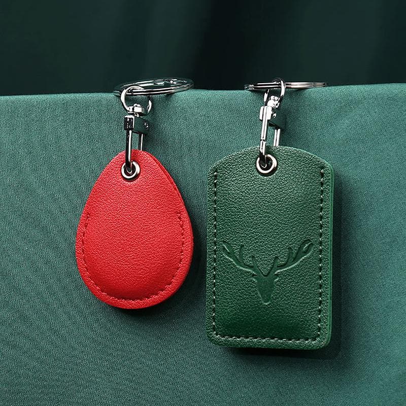 1Pc Toegangskaarthoesje Leren Kaarthouder Sleutelhanger Sleutelhanger Deurslot Toegangstags Id-kaarthoesje Sleutelhanger Toegangskaarttas