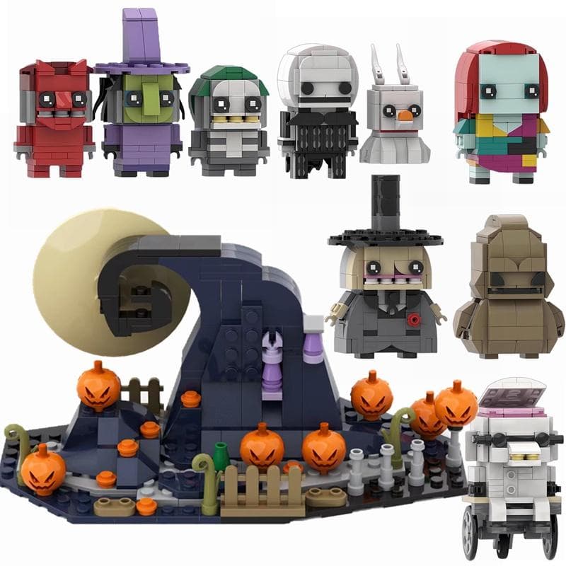 Brickheadz The Nightmare Christmas Halloween Jack DIY Burgemeester Lock Figuren MOC Bouwstenen Speelgoed voor Kinderen Kinderen Cadeaus Stenen