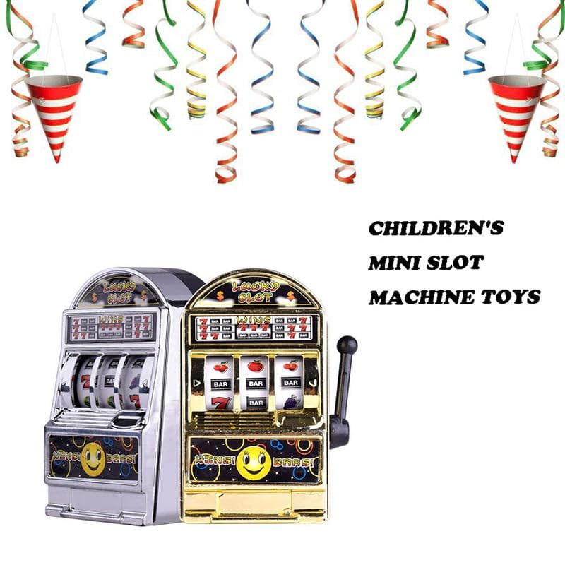 Casino Lucky Jackpot voor de lol Kinderen's Fruit Gokkautomaat Mini Speelgoed Praktische Grappen Speelgoed goud