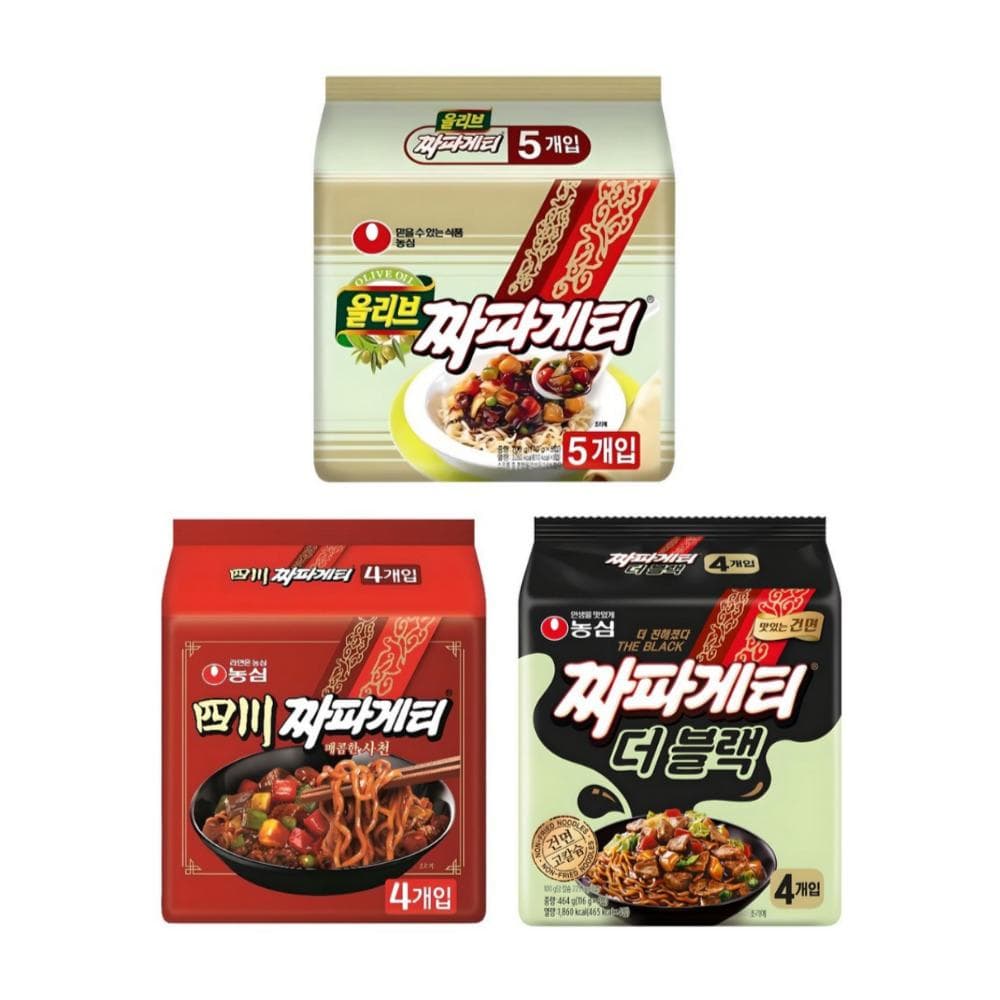 [Nongshim] Jjapagetti (Jjajang Ramen) 3 soorten