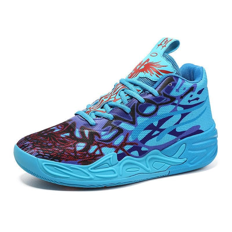 2025 nieuwe basketbalschoenen high-top drie-bal 4e generatie studenten daadwerkelijke gevecht heren- en dames blauwe bal sportschoenen batch 2025 cm