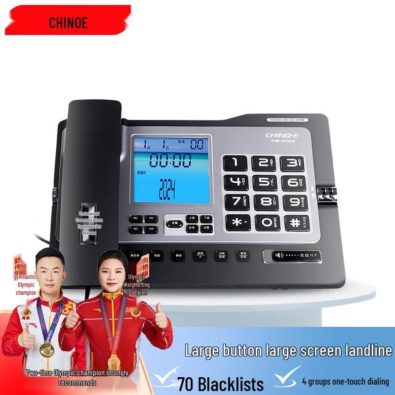 Zhongnuo G026 Bedrade Vaste Telefoon met Grote Knoppen