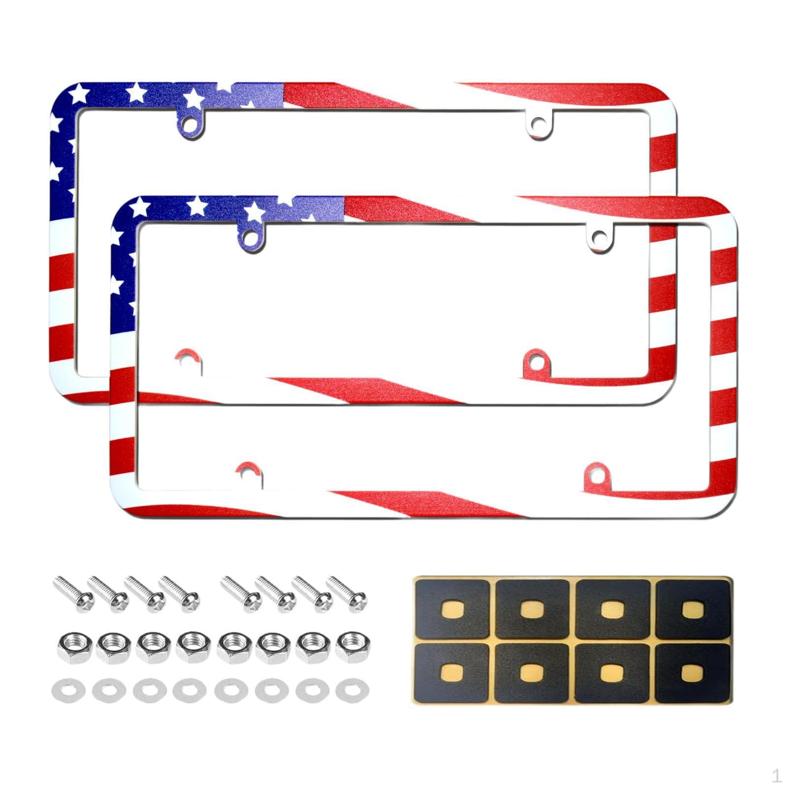 2 stuks Amerikaanse Vlag Kentekenplaathouder, Auto Kentekenhouders US Auto Frame Covers voor