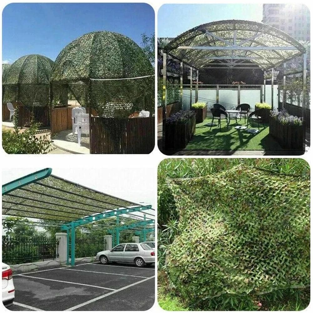 Camouflage Net Wit Blauw Beige Woestijn Jacht Verborgen Net Buiten Luifel Tuin Schaduw Gazebo 2x3m 3x6m 4x5m wit