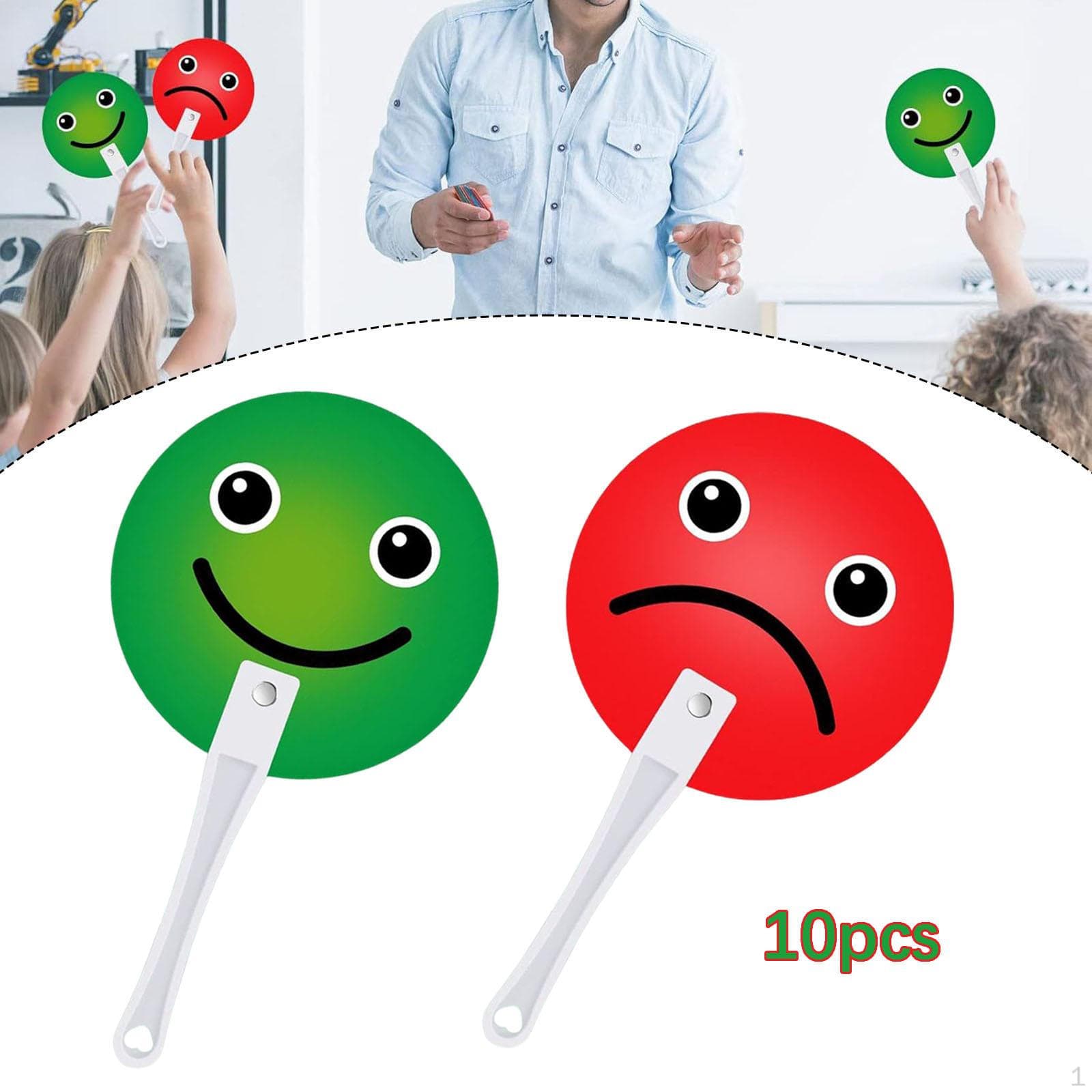 10 stuks Stem Paddles Ja of Nee met Handvat Multifunctionele Klaslokaal Evenement Benodigdheden voor