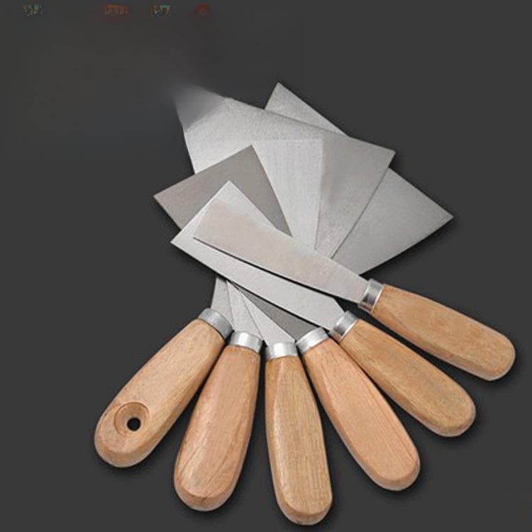Houten en Plastic Handvat Multifunctionele Schraper: Plamuurmes, Kitmes, Pleistermes, Driehoekig, en Muurschraapmes