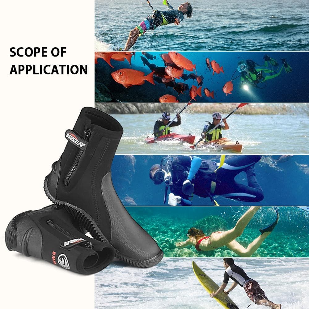 5mm neopreen duiklaarzen wetsuitlaarzen met zijrits voor mannen en vrouwen snorkelen scuba duiken