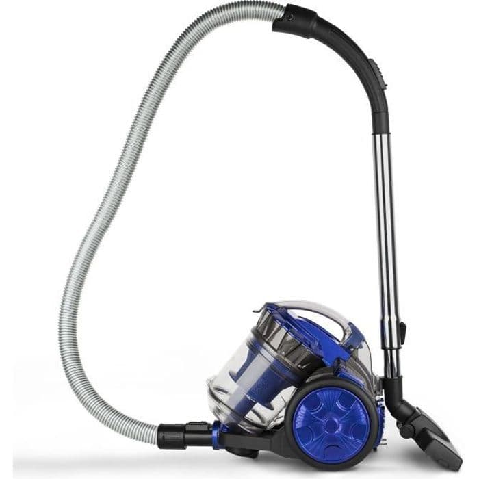 Aspirateur Multicyclonique sans sac WEASY - 2L - Tube télescopique en aluminium - Triple A - Cable 5m - Classe A