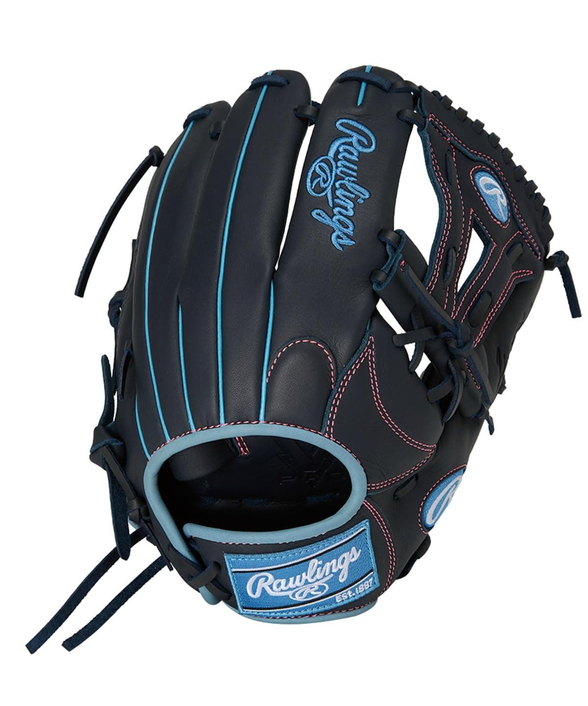 Rawlings Fit HYPER TECH R2G GS5FHTR35 voor Werpers Dames Honkbal/Softbal Handschoen, Marineblauw, 11,75 inch, Rechtshandig