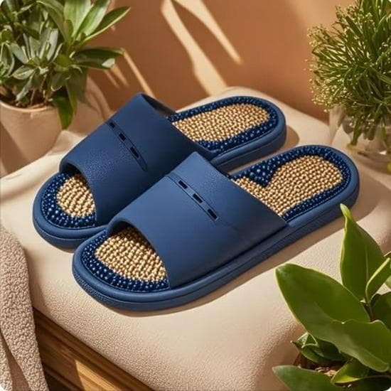 Massage-acupressuurpantoffels voor heren - antislip sandalen voor voettherapie thuis, zomers PVC-ontwerp cm