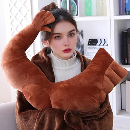 Yousheng Vriendje Armkussen Knuffel Mannen Lichaamsvorm Kussen Gespierde Borstkussen Knuffelmaatje voor Nek- en Schouderondersteuning