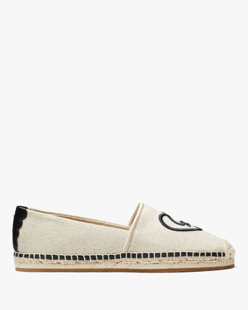 Kate Spade | Women's Espadrilles Gwen Heart Spade - Espadrilles in Natural Black, Size 8.5