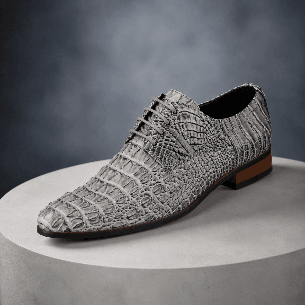 Iron Scale Grey Lureaux - Handgemaakte Nette Schoenen Voor Heren