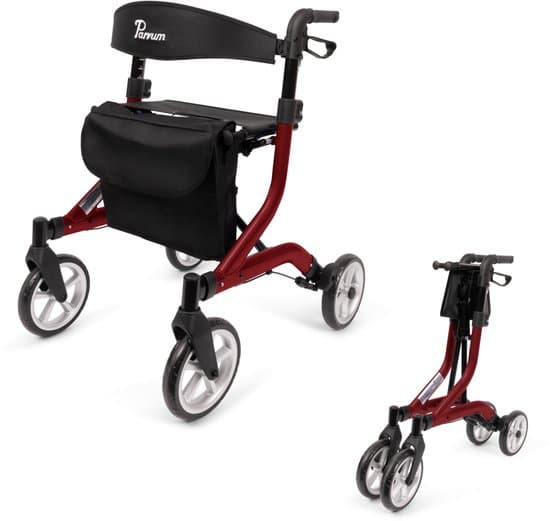 Parvum SuperLight Rollator - Ultra-lichtgewicht rollator (5,1kg)-Red