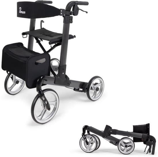 Parvum Luxo Small Rollator- Luxe dubbel opvouwbare rollator (6,9kg)-Antracite