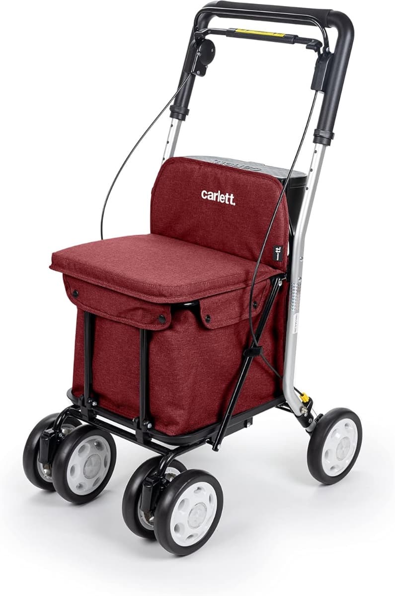 Carlett Lett800 - rollator - boodschappenwagen-Red