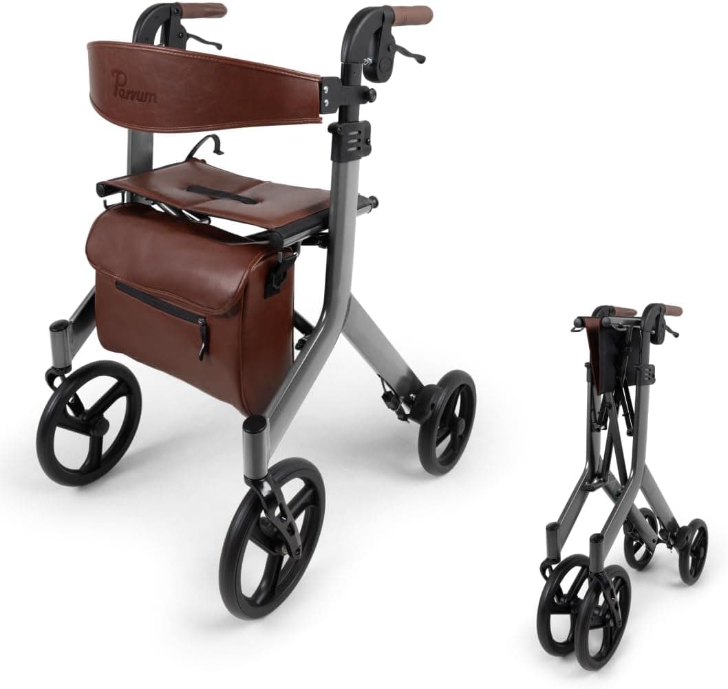 Parvum Vesta Rollator, licht gewicht 6,3 kg, opvouwbaar-Grey