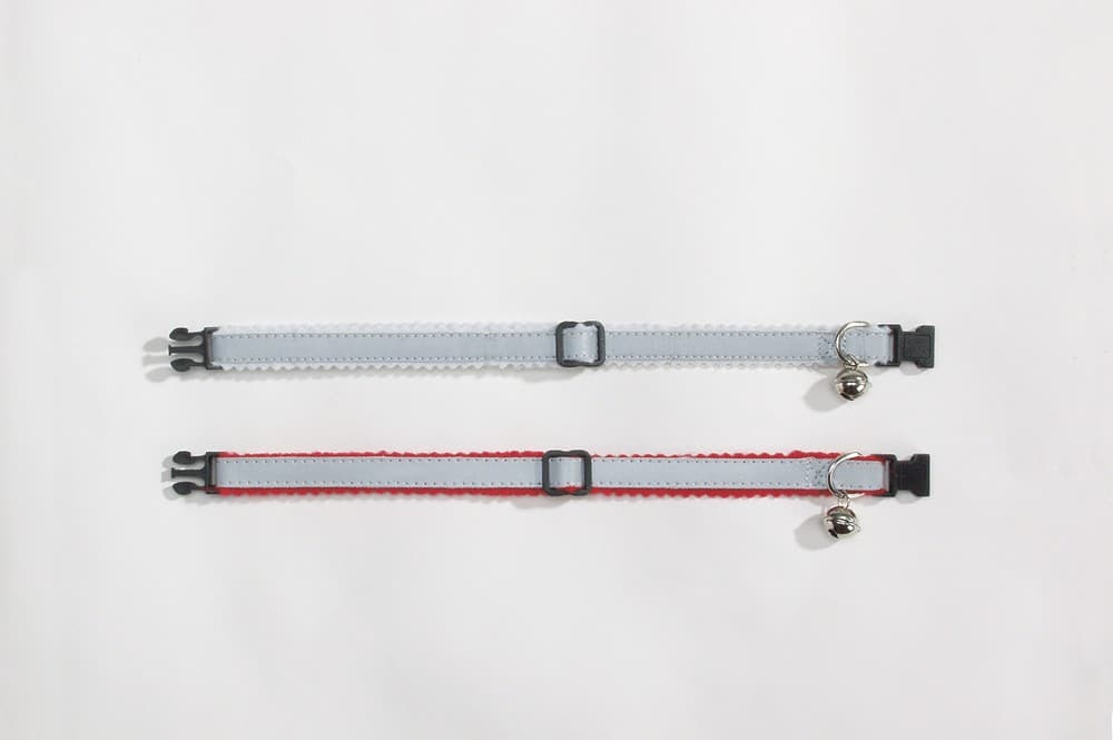 Beeztees kattenhalsbandje reflecterend Grijs/Rood
