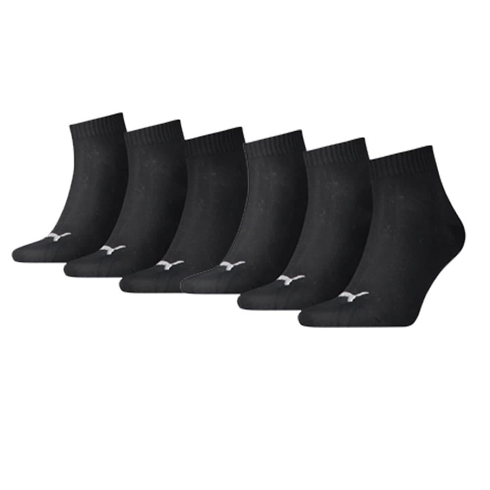 Puma Quarter Sokken Zwart 6-pack-35/38