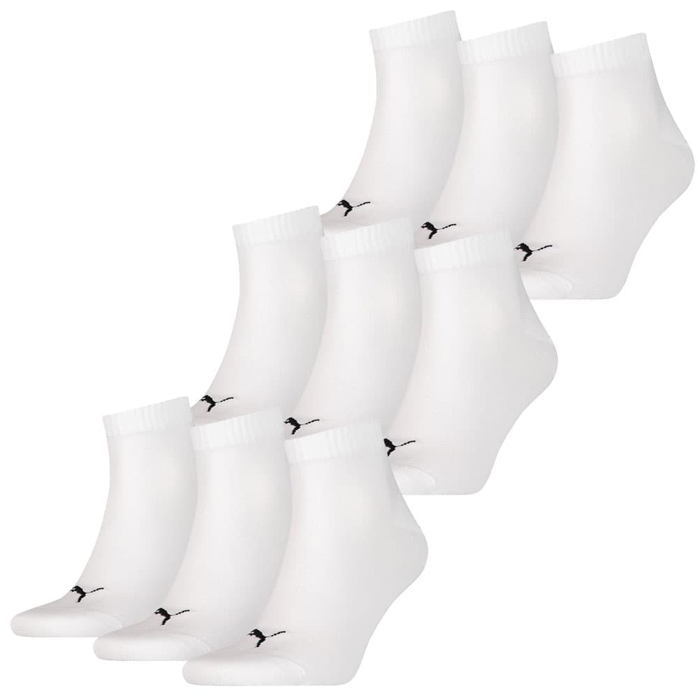 Puma Quarter Sokken Wit 9-pack-39/42