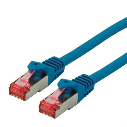 Roline, 300 mm Cat6 Ethernet Cable, Blue, Shielded 8 Screened Low Smoke Zero Halogen Sheath