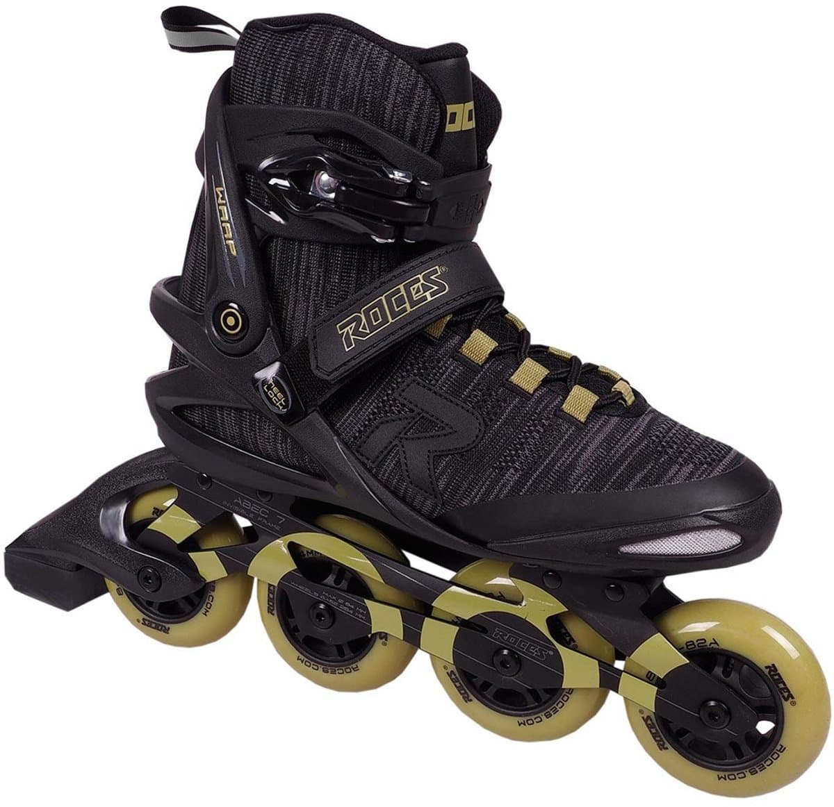 Roces warp thread tif 84 skeelers - inline skates - volwassenen - zwart/olijf - maat 43