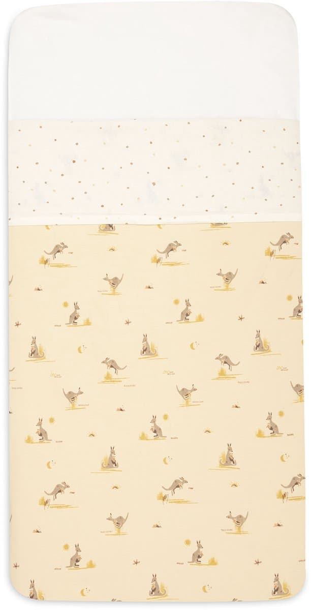 Jollein laken ledikant - 120x150cm - katoen - kangaroots - dusty dot