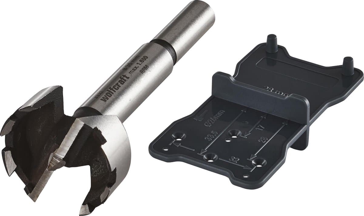 Wolfcraft - scharnierboor 35mm - forstnerboor - forstnerborenset - cilinderboor - 8728000