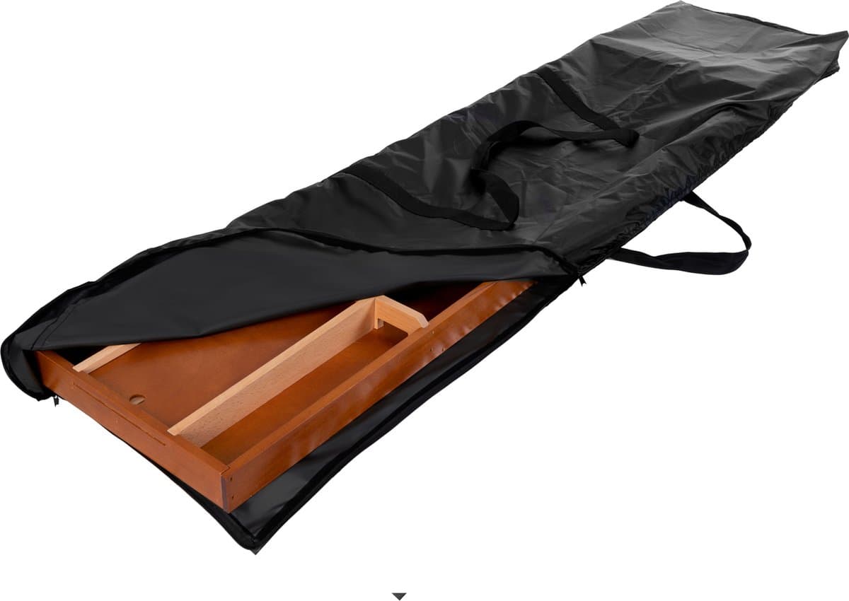 Longfield Sjoelbak hoes zwart - beschermhoes voor houten sjoelbak - duurzaam opberghoes 202 x 44 x 8 cm -