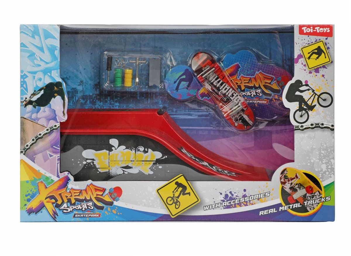 Toi-Toys Vingerskateboard of bmx fiets met skatebaan