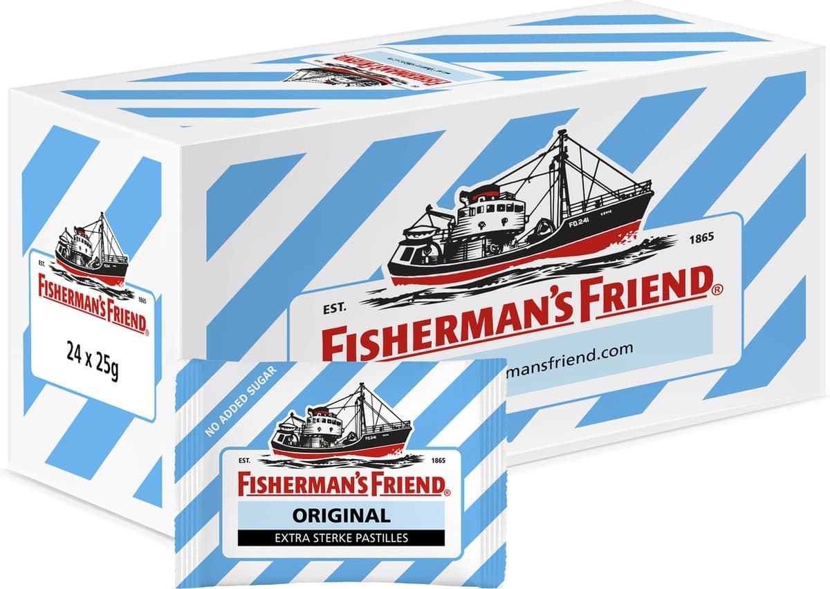 Fisherman's Friend original suikervrij - 24 zakjes x 25 gram