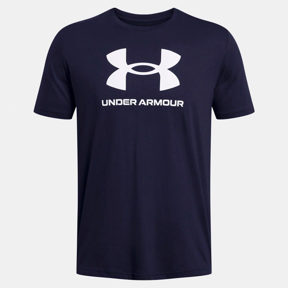 Under Armour ua sportstyle logo update ss-blu heren sportshirt - academy - wit