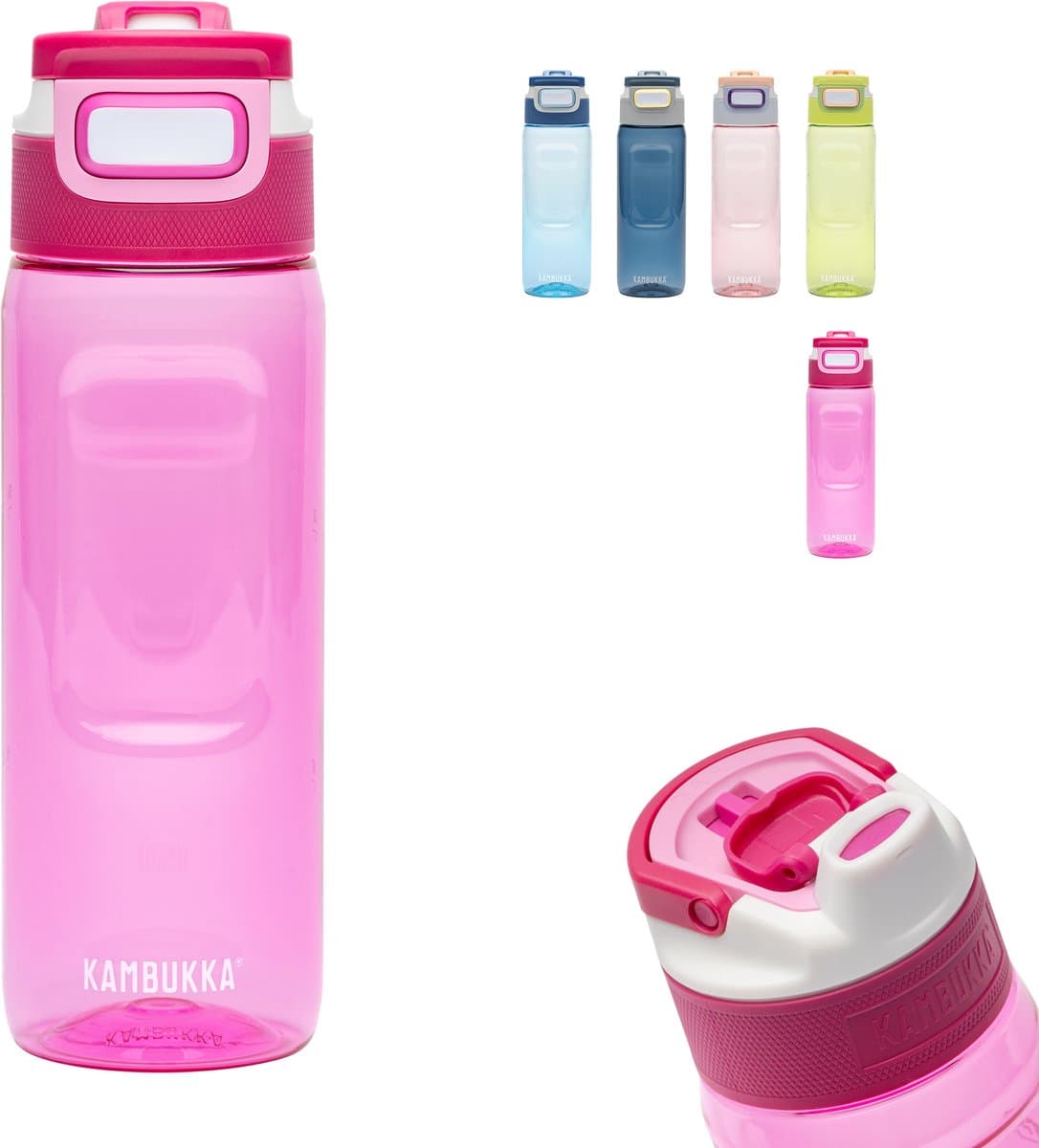 Kambukka elton drinkfles 750ml - mulberry mood met 3-in-1 deksel en makkelijke reiniging