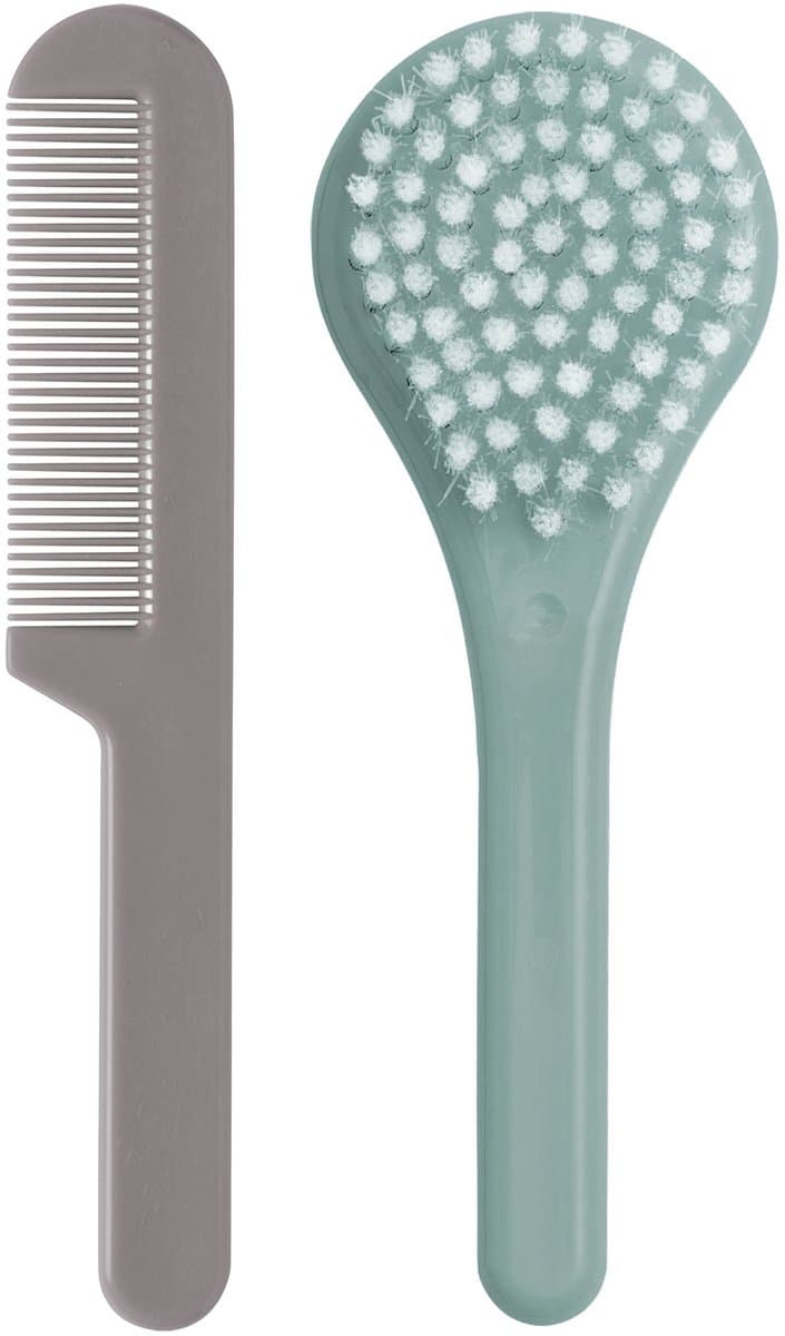 LUMA Kam & borstel nylon ice blue
