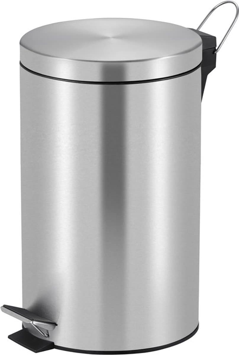 V-Part - pedaalemmer 12 liter - stainless steel plastic - mat rvs - prullenbak