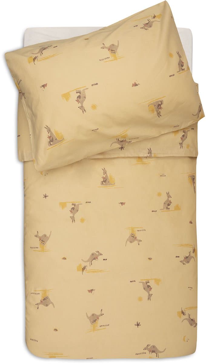 Jollein dekbedovertrek met sloop - 100x140cm - kangaroots