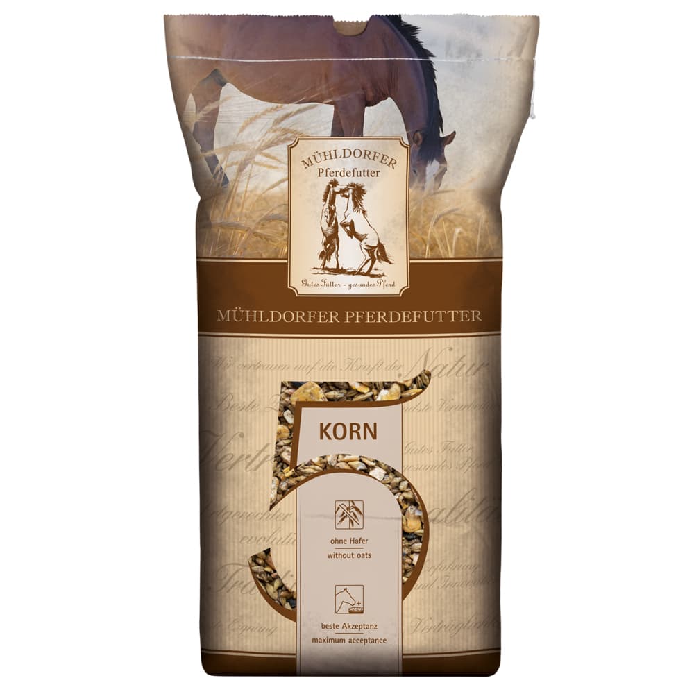 20kg 5-Granen Plus havervrij Muhldorfer Paardenvoer