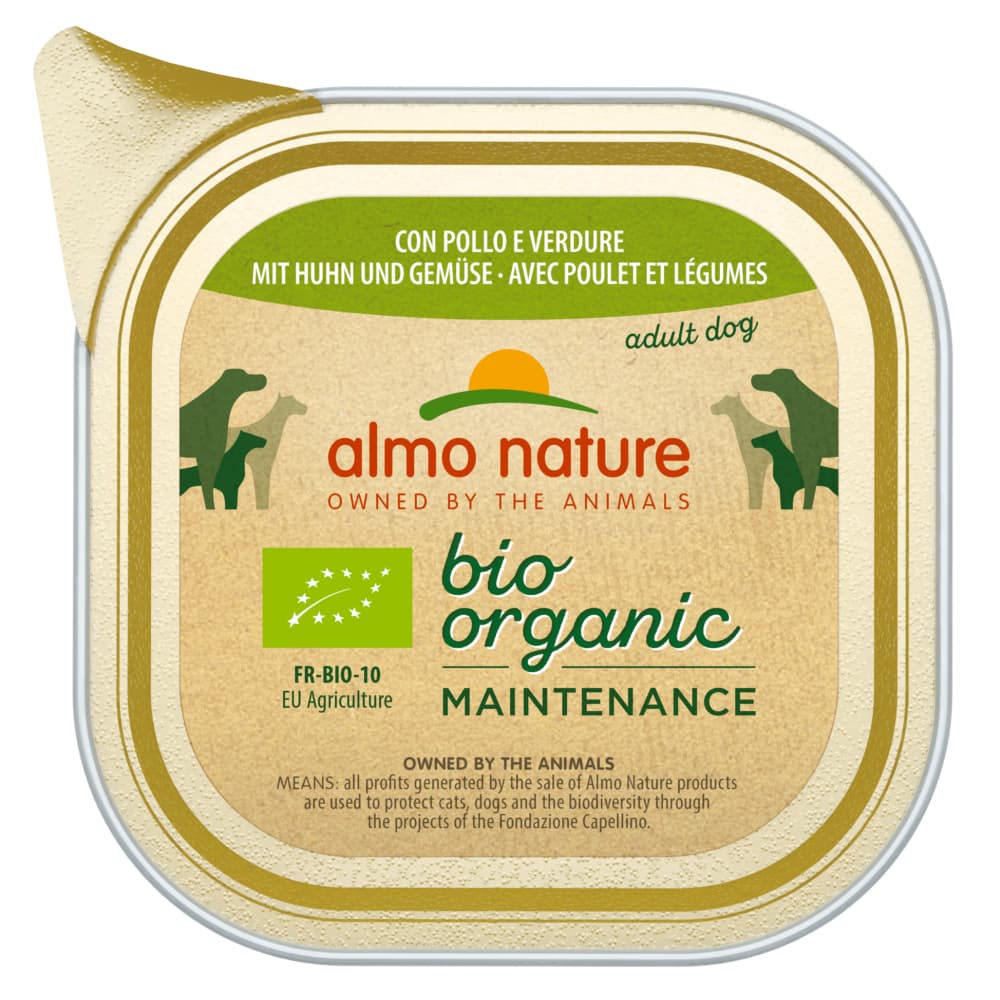 24x100g Bio Kip & Groente Almo Nature Daily Menu Hondenvoer