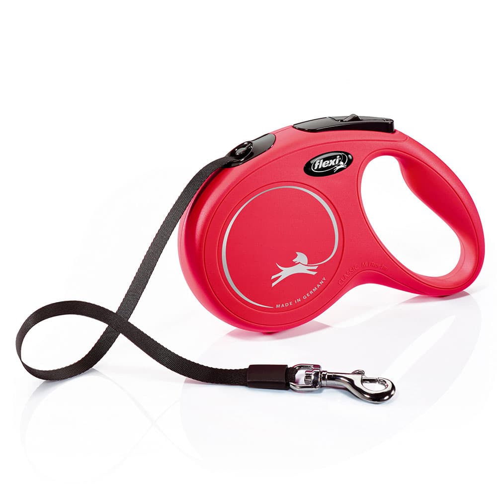 flexi New Classic harnaslijn rood, 5m/M tot 25kg hond