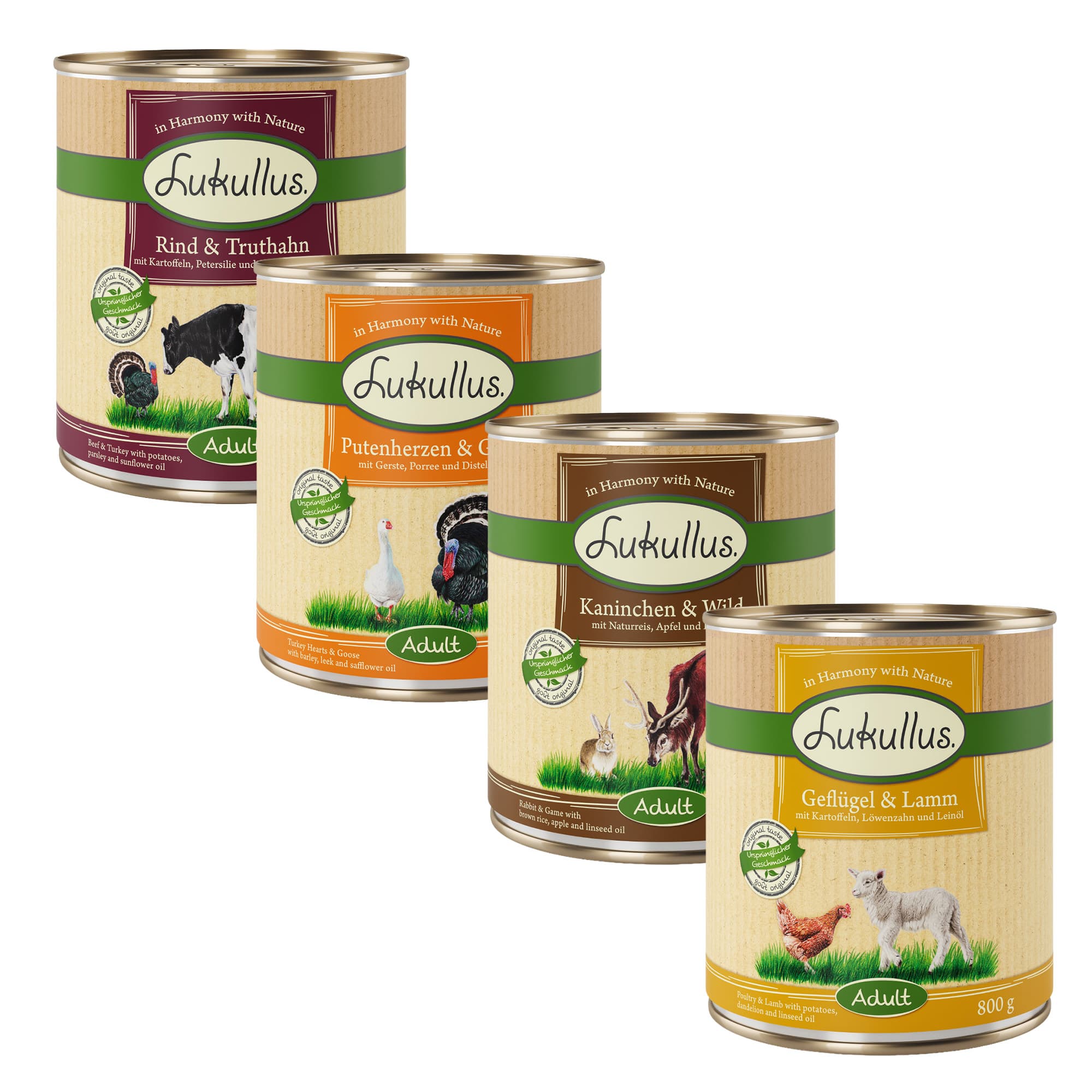 24x800g Variant III (4 Smaken) Lukullus Hondenvoer