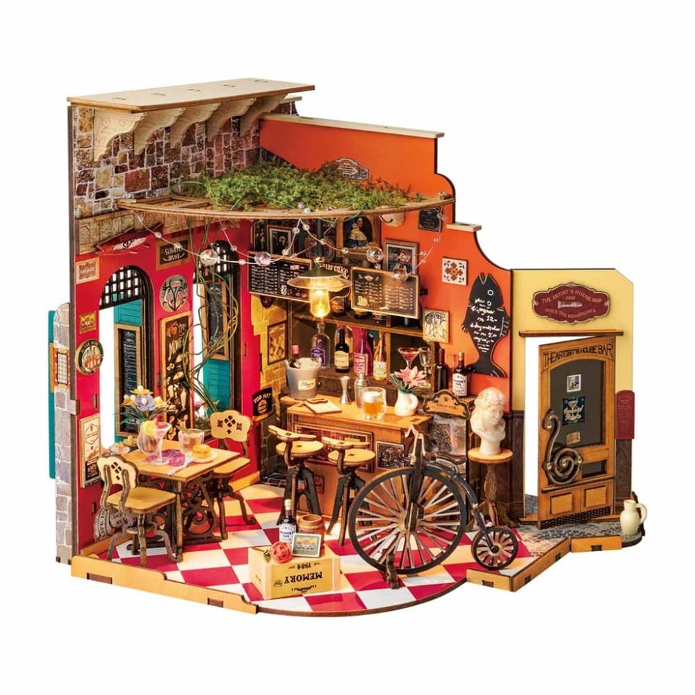 RoboTime 3D houten modelbouwpakket Miniatuur huisje Bar en bistro Cheers