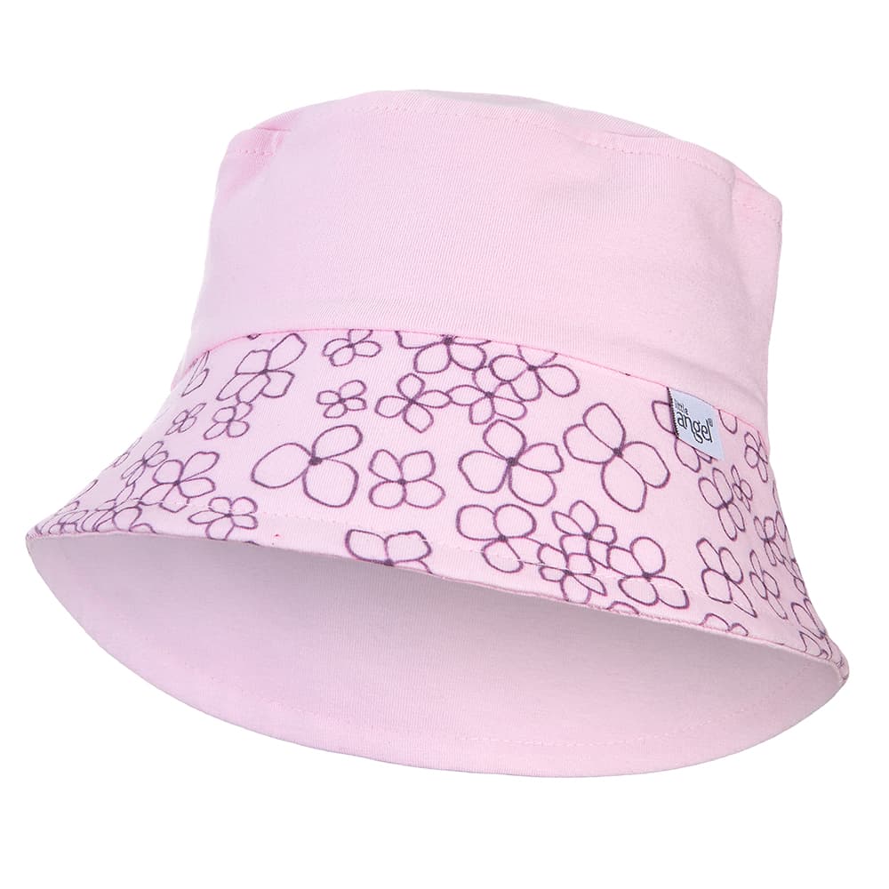 Dunne PRINT Outlast® hoed - roze baby/roze baby bloemen 3 | 42-44 cm