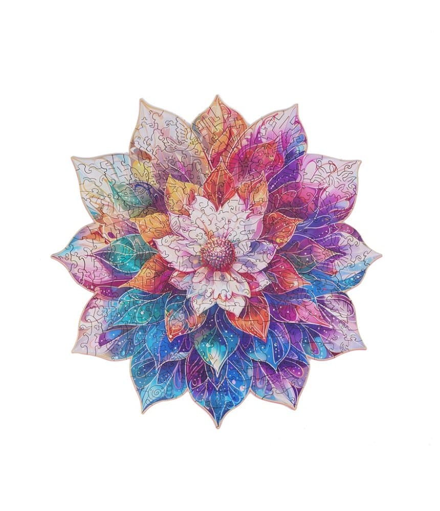 RoboTime Houten Puzzel Bloemenmandala