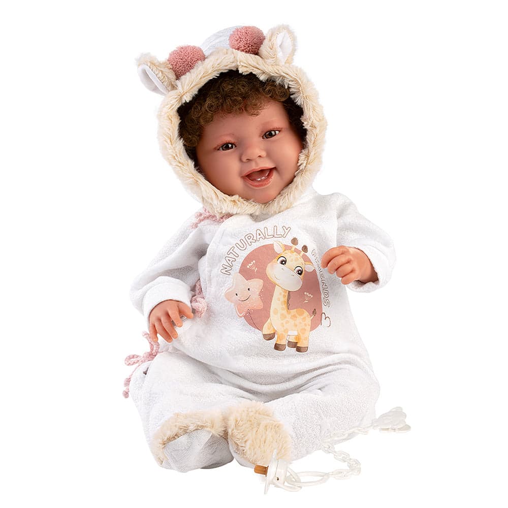 Babypop Talo met Giraffenpakje - 44 cm