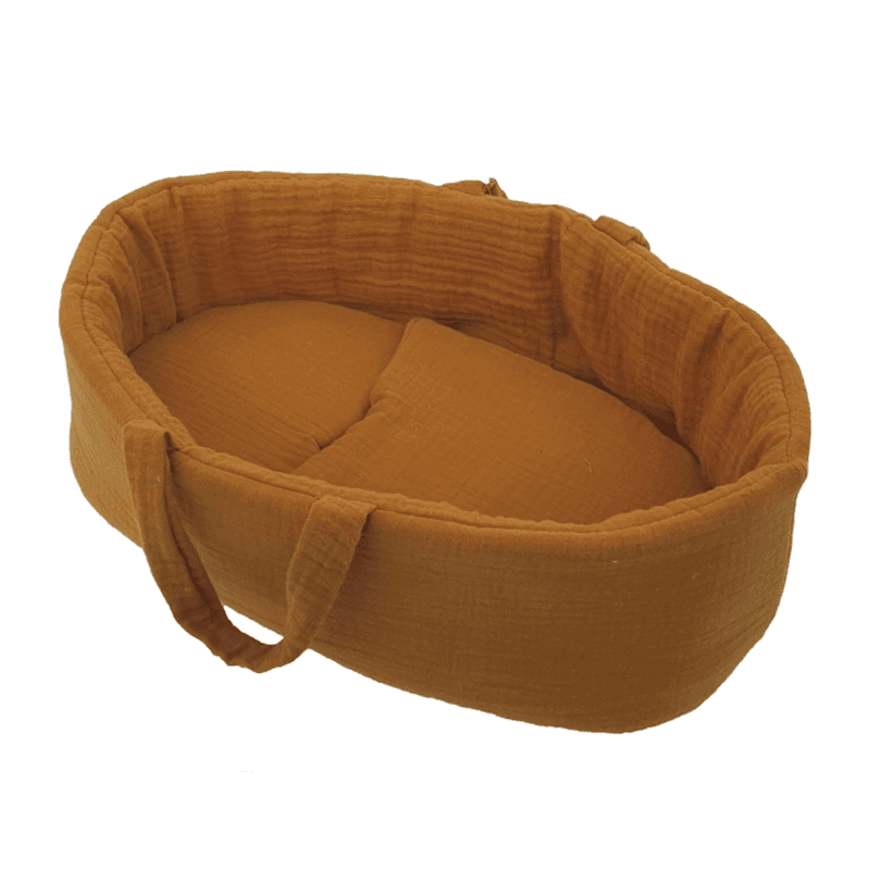 Poppendraagmand Ochre Mousseline