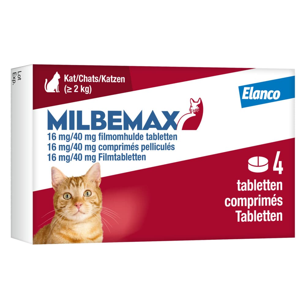 Milbemax Ontworming Tabletten Kat 2 - 12 kg 2 x 2 tabletten